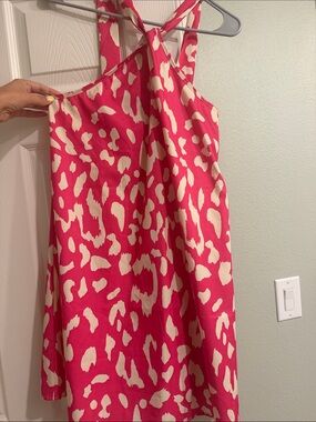 Amazon Pink and Cream Leopard Print Sundress